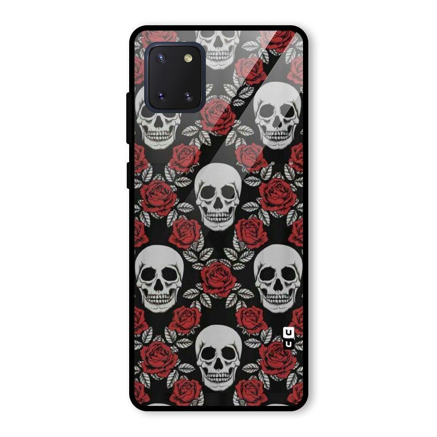 Grey Skulls Glass Back Case for Galaxy Note 10 Lite