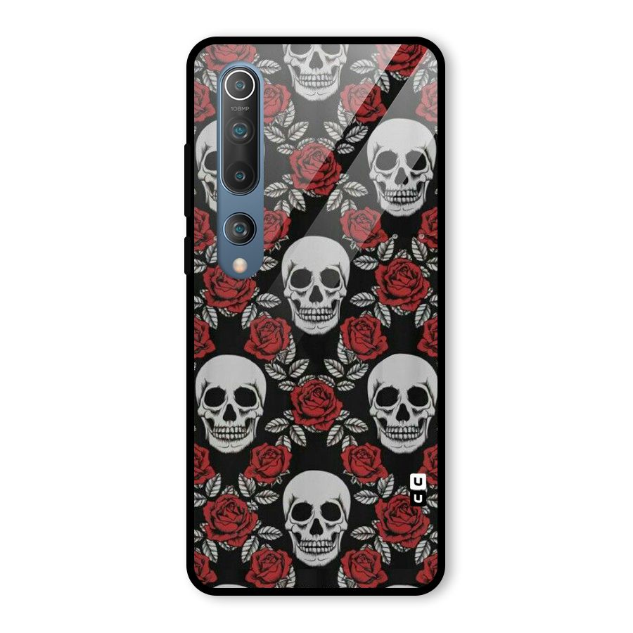 Grey Skulls Glass Back Case for Mi 10