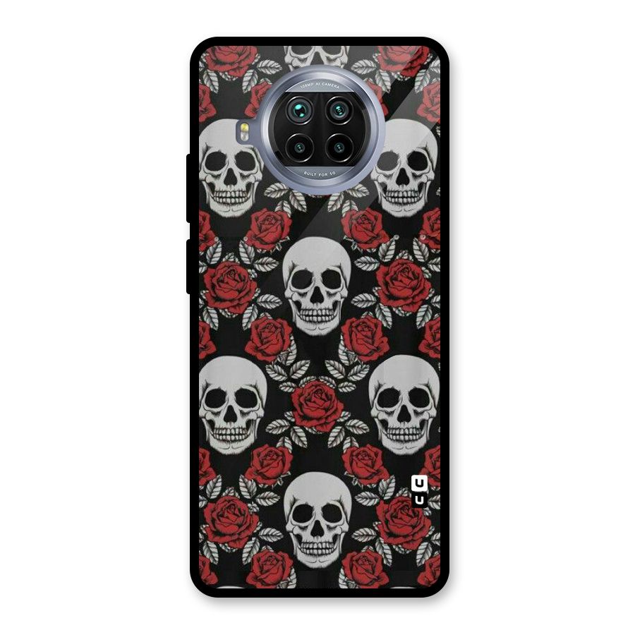 Grey Skulls Glass Back Case for Mi 10i