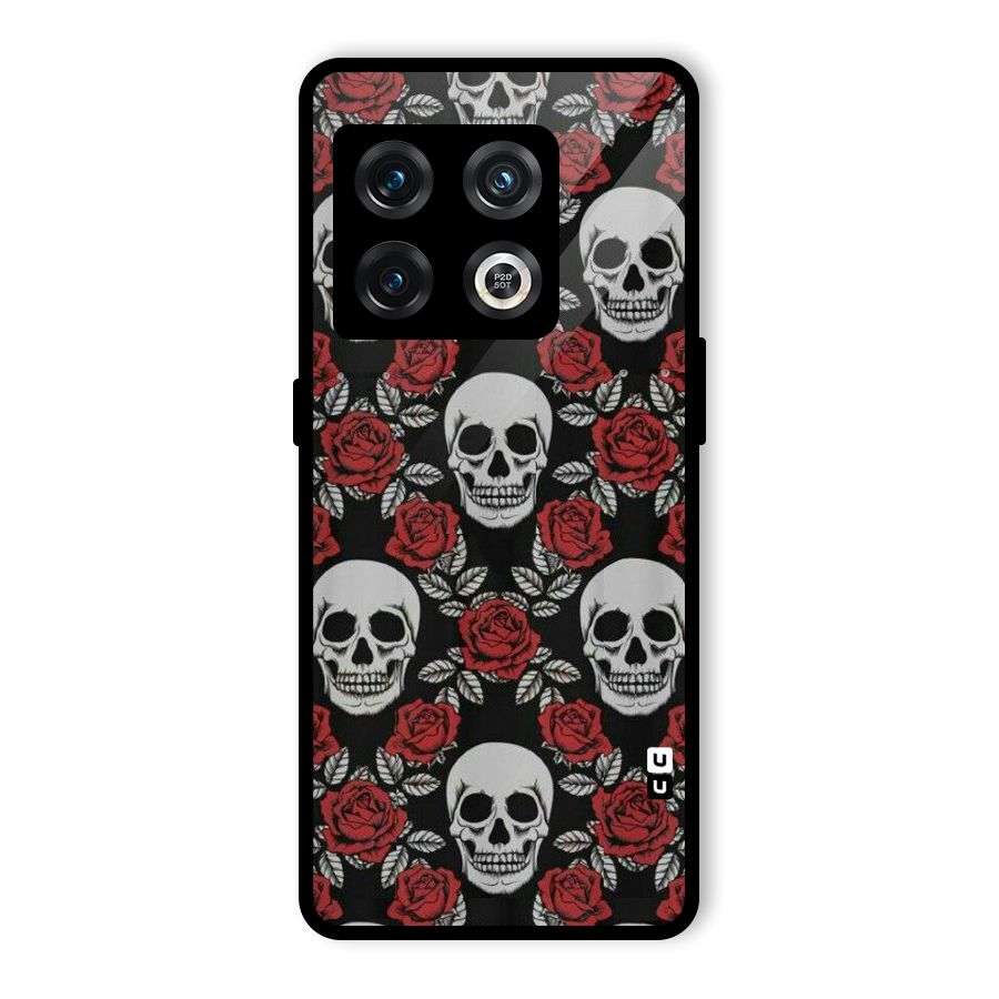 Grey Skulls Glass Back Case for OnePlus 10 Pro 5G