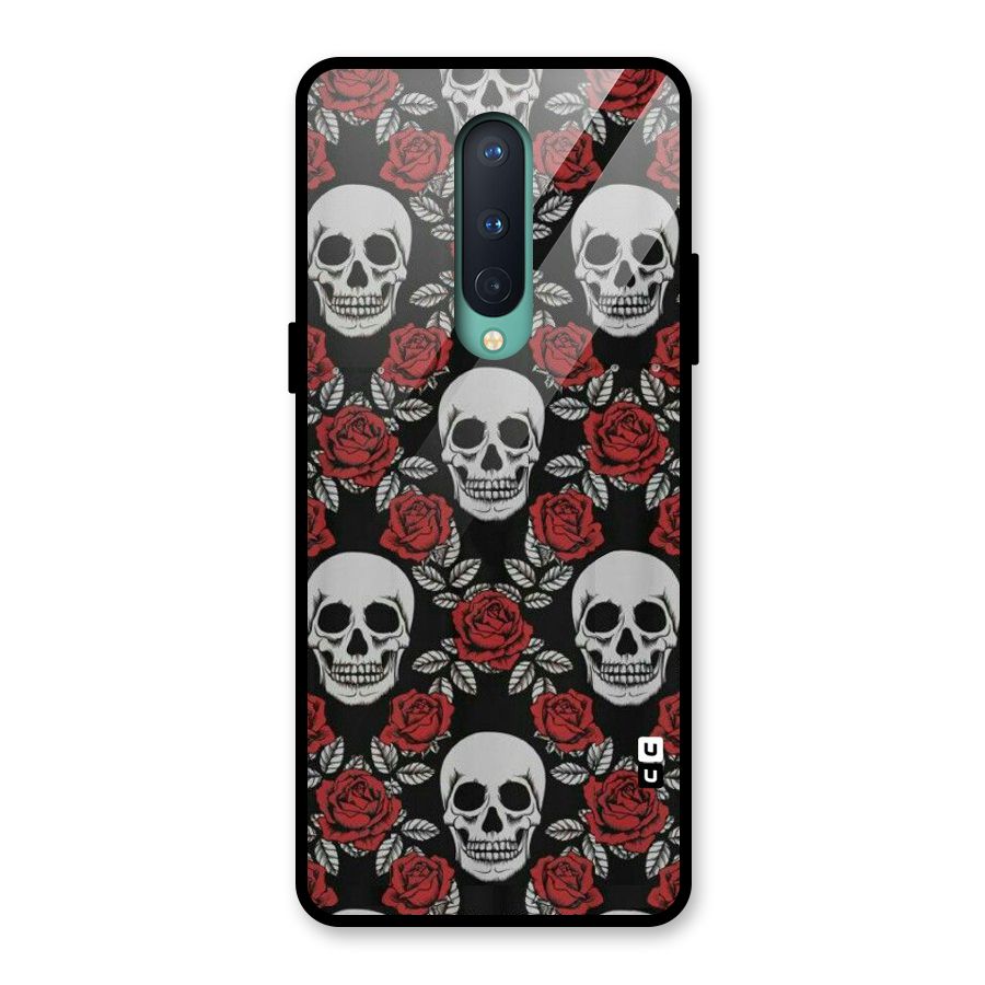 Grey Skulls Glass Back Case for OnePlus 8