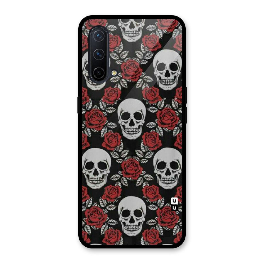 Grey Skulls Glass Back Case for OnePlus Nord CE 5G