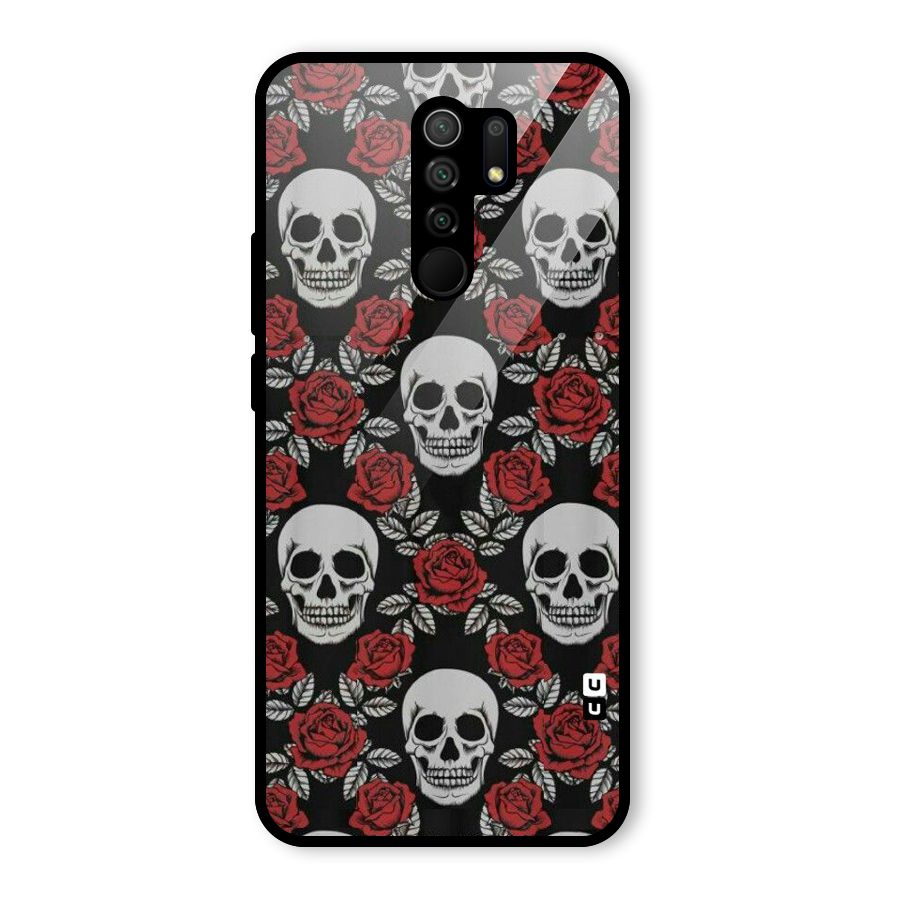 Grey Skulls Glass Back Case for Poco M2