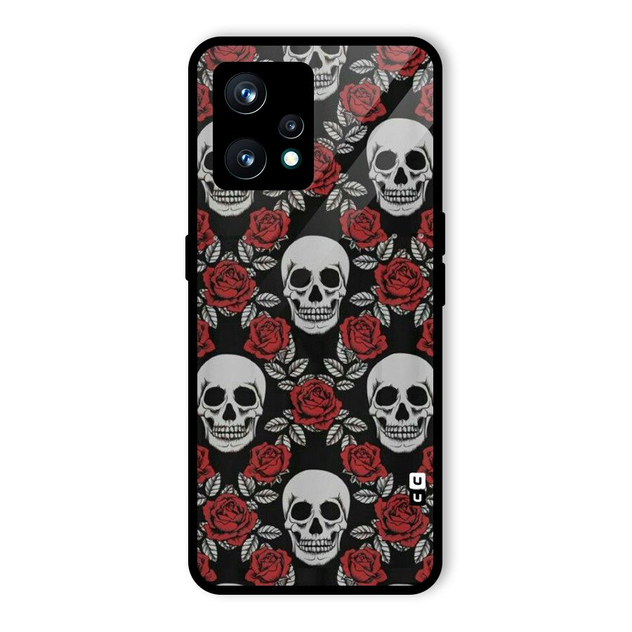 Grey Skulls Glass Back Case for Realme 9 Pro Plus 5G