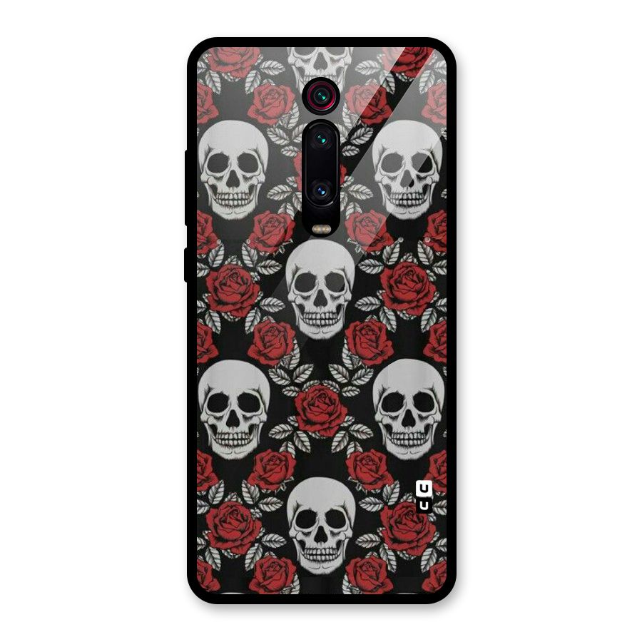 Grey Skulls Glass Back Case for Redmi K20 Pro