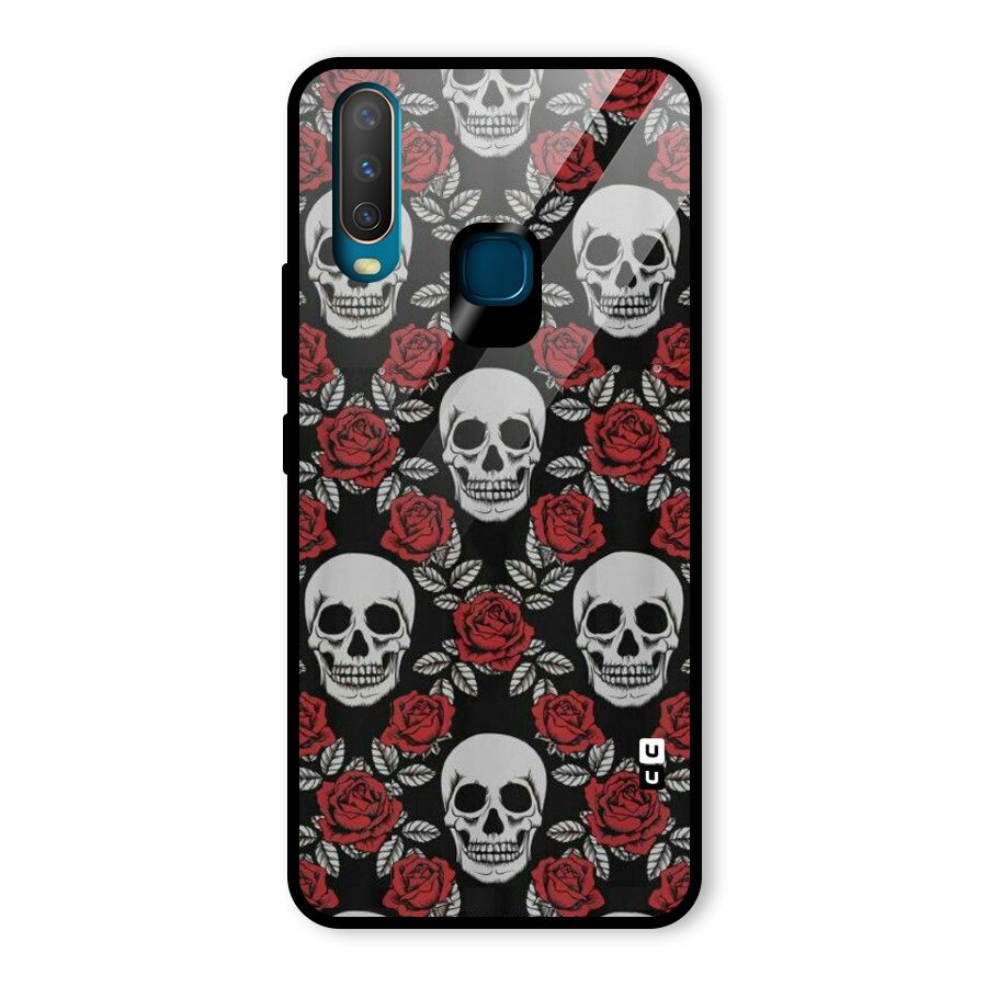 Grey Skulls Glass Back Case for Vivo U10