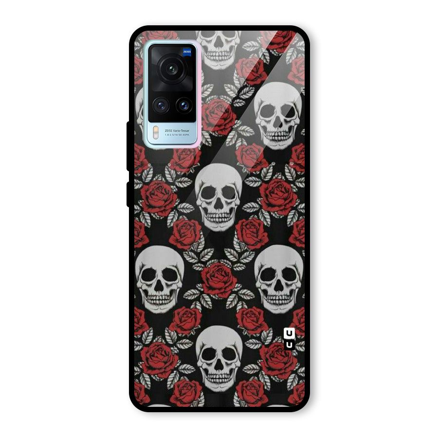 Grey Skulls Glass Back Case for Vivo X60