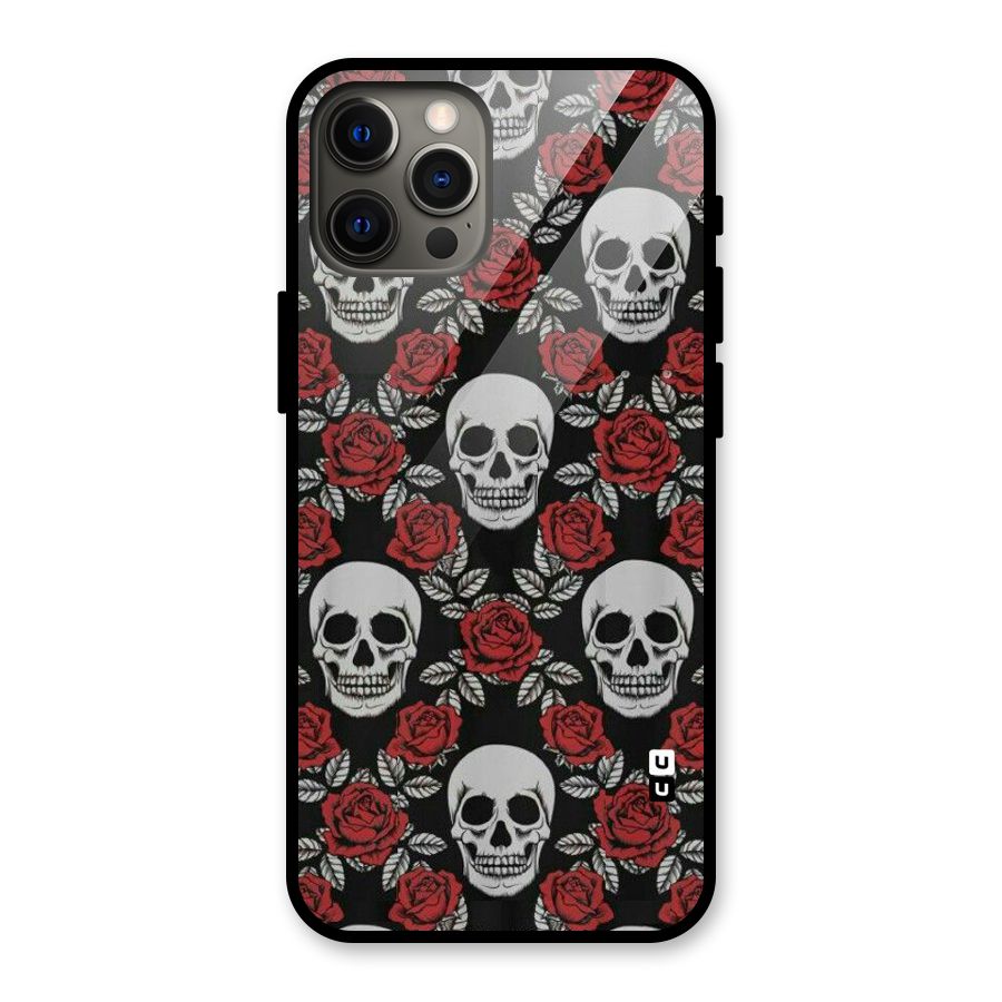 Grey Skulls Glass Back Case for iPhone 12 Pro Max