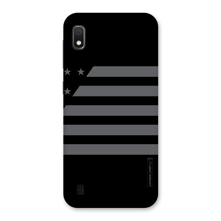 Grey Star Striped Pattern Back Case for Galaxy A10