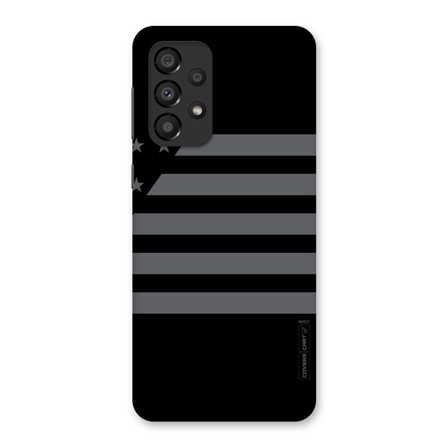 Grey Star Striped Pattern Back Case for Galaxy A33 5G
