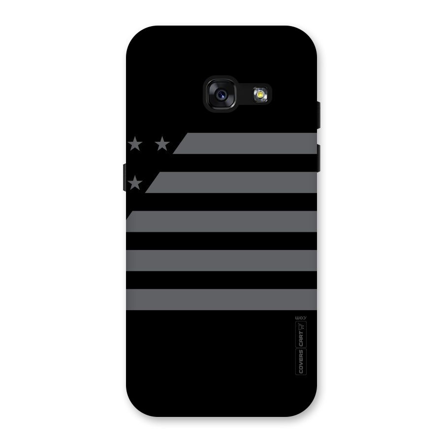Grey Star Striped Pattern Back Case for Galaxy A3 (2017)