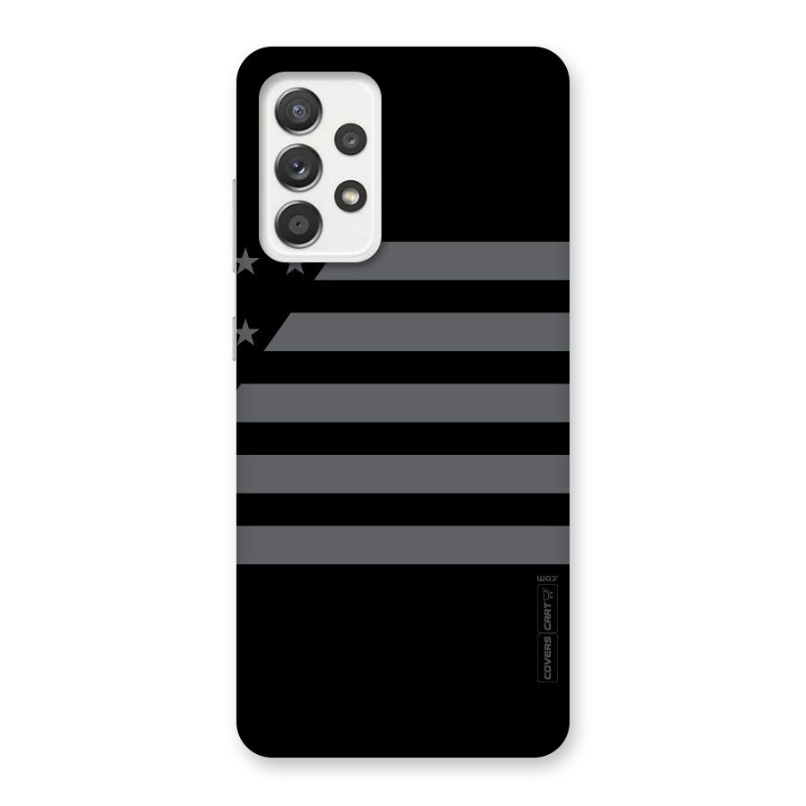 Grey Star Striped Pattern Back Case for Galaxy A52