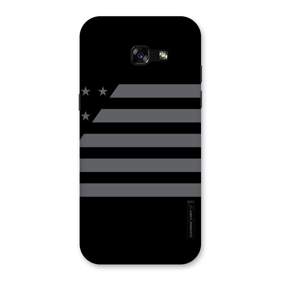Grey Star Striped Pattern Back Case for Galaxy A5 2017
