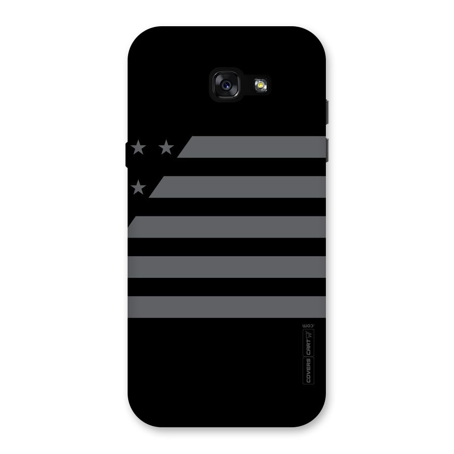 Grey Star Striped Pattern Back Case for Galaxy A7 (2017)