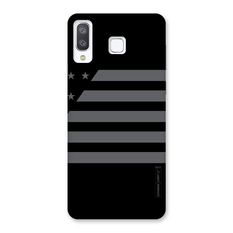 Grey Star Striped Pattern Back Case for Galaxy A8 Star