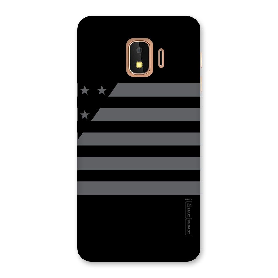 Grey Star Striped Pattern Back Case for Galaxy J2 Core