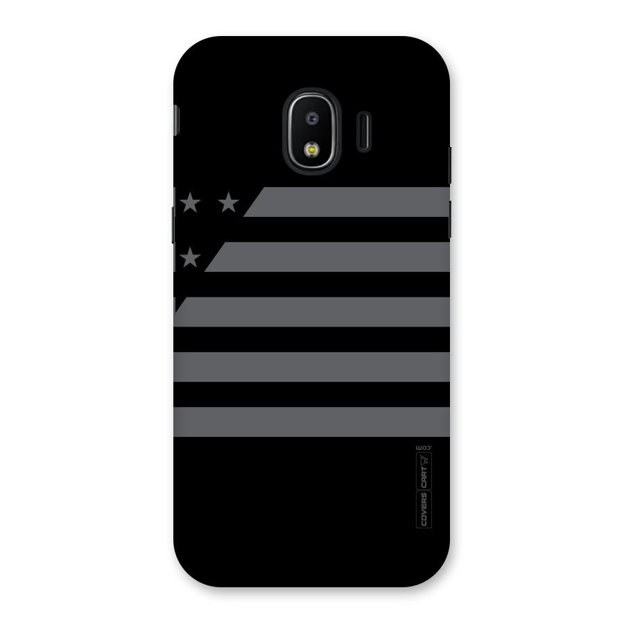 Grey Star Striped Pattern Back Case for Galaxy J2 Pro 2018