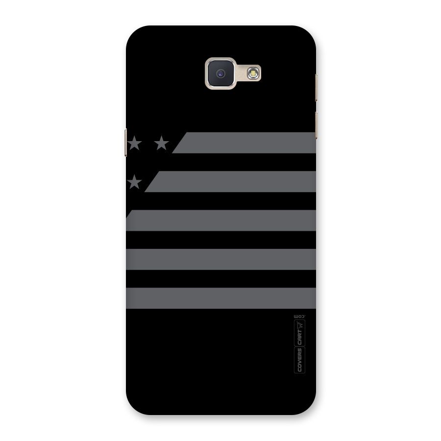 Grey Star Striped Pattern Back Case for Galaxy J5 Prime