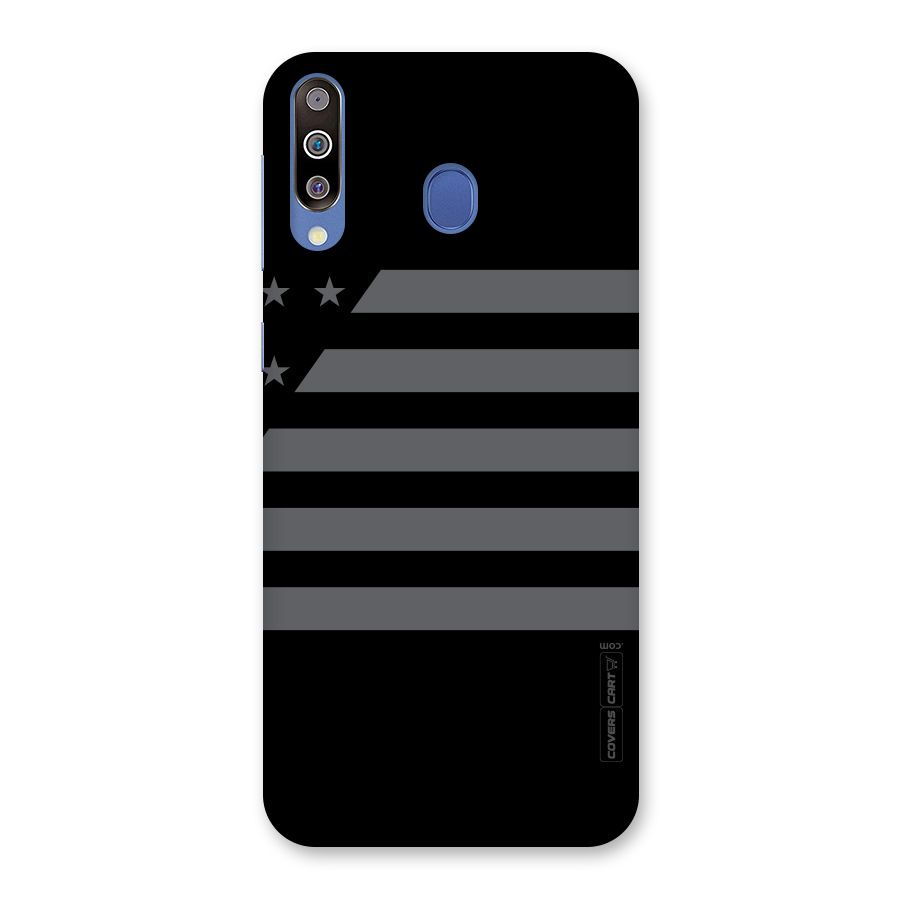 Grey Star Striped Pattern Back Case for Galaxy M30