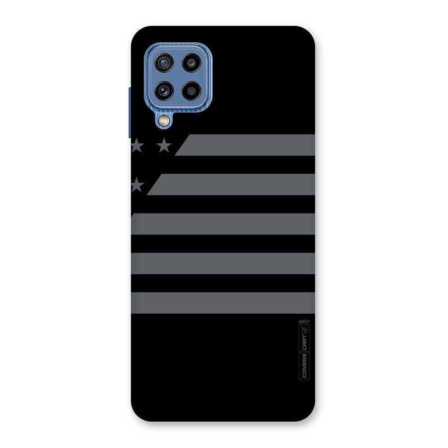 Grey Star Striped Pattern Back Case for Galaxy M32