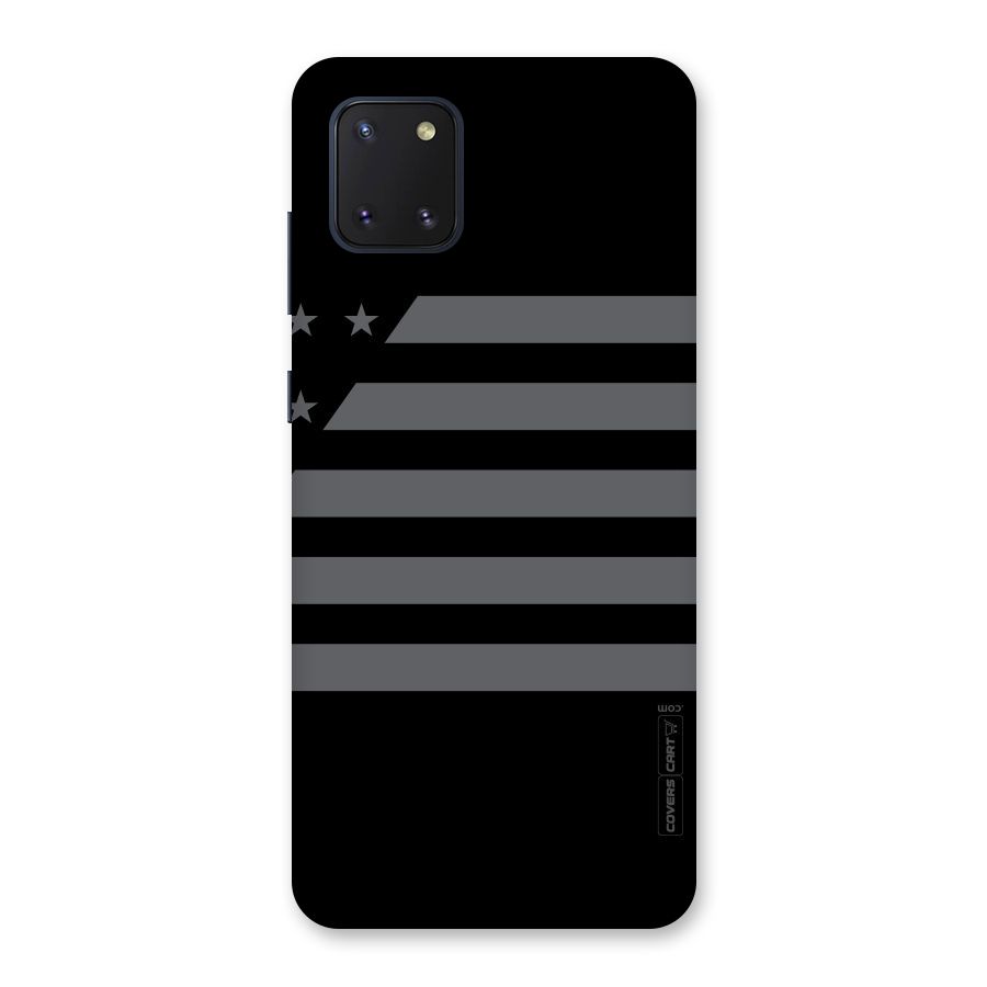 Grey Star Striped Pattern Back Case for Galaxy Note 10 Lite