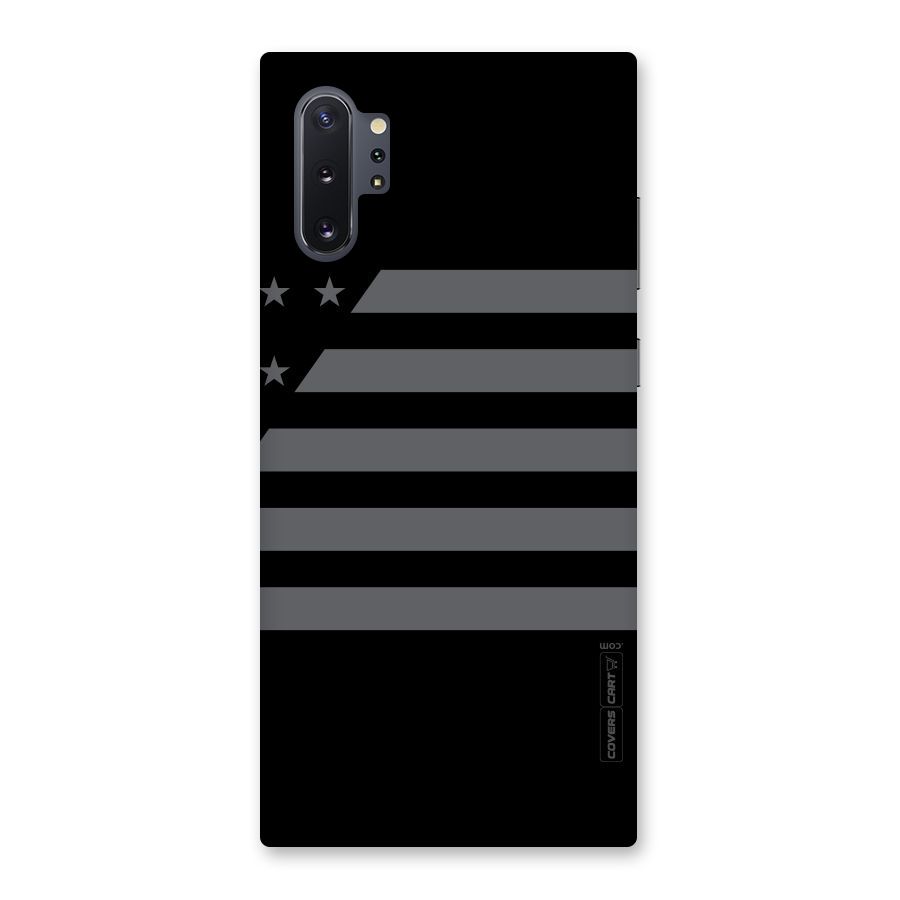 Grey Star Striped Pattern Back Case for Galaxy Note 10 Plus