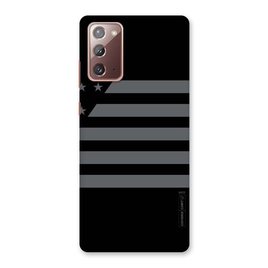 Grey Star Striped Pattern Back Case for Galaxy Note 20