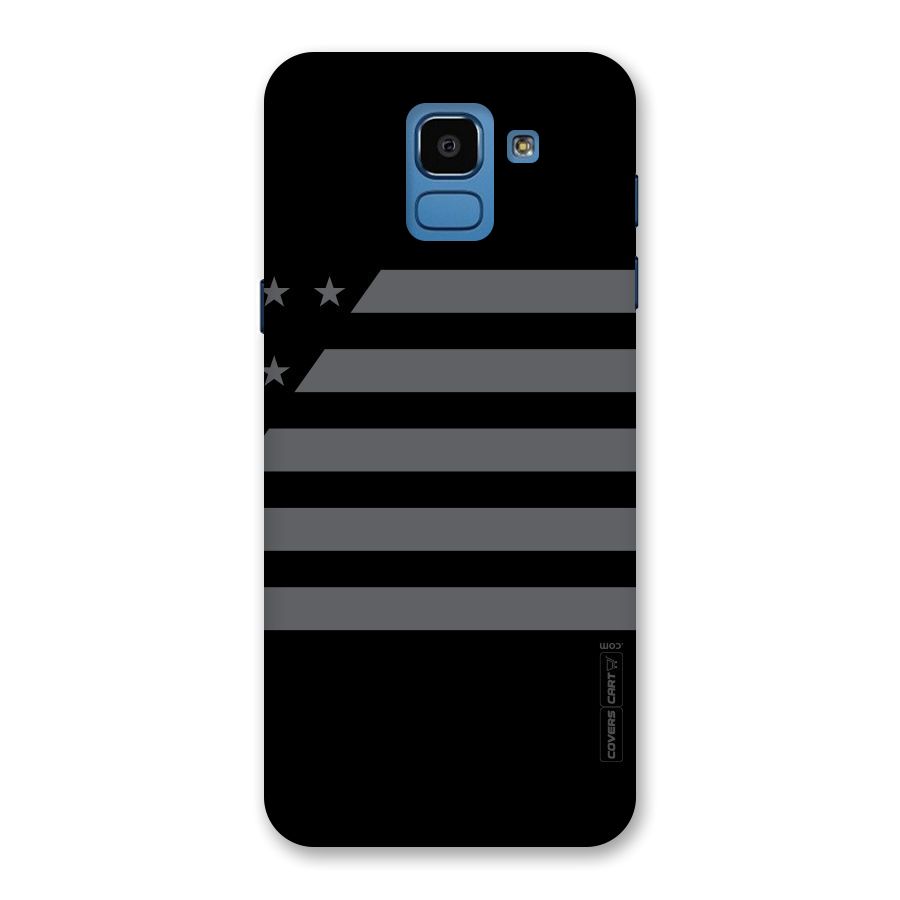 Grey Star Striped Pattern Back Case for Galaxy On6