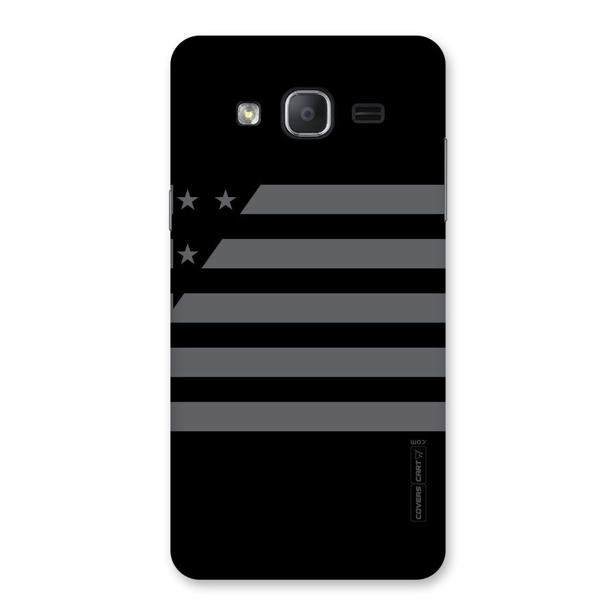 Grey Star Striped Pattern Back Case for Galaxy On7 2015