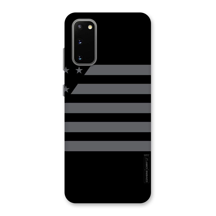 Grey Star Striped Pattern Back Case for Galaxy S20