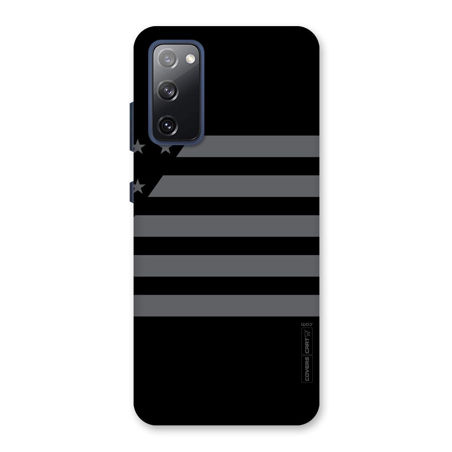 Grey Star Striped Pattern Back Case for Galaxy S20 FE