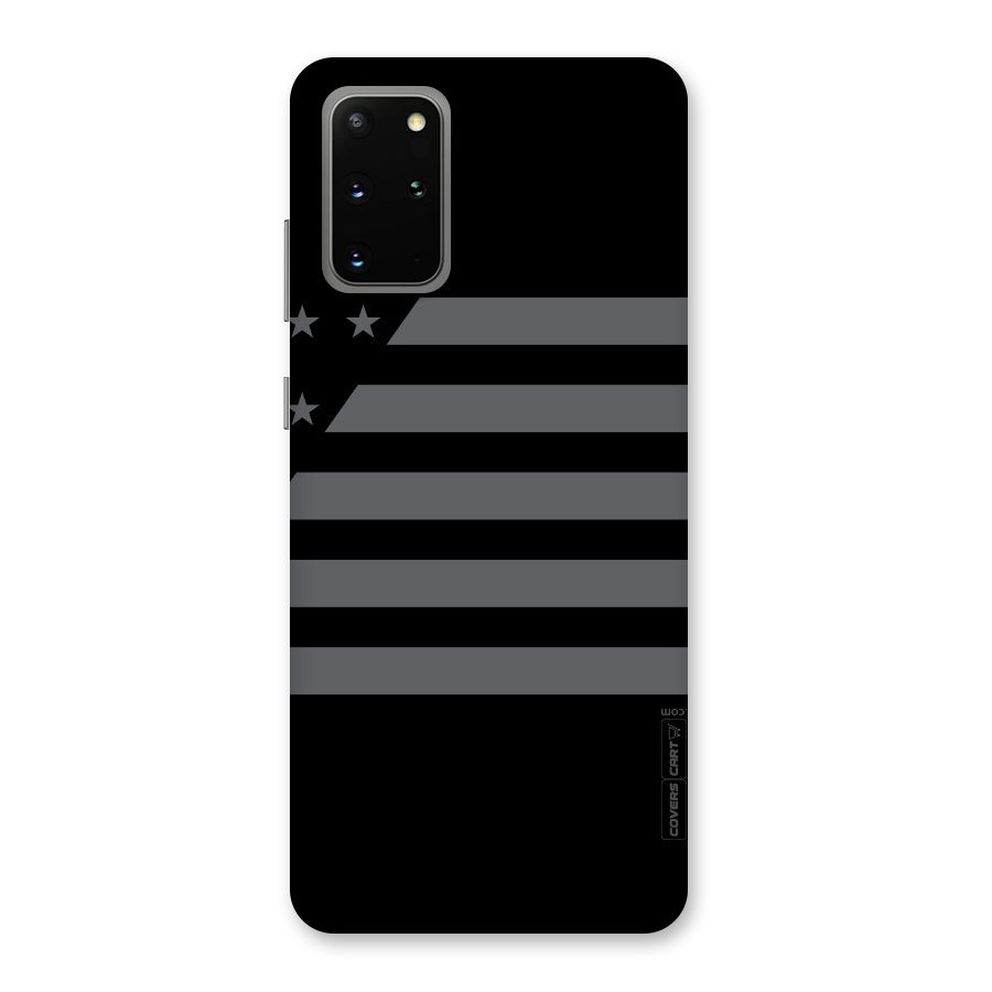 Grey Star Striped Pattern Back Case for Galaxy S20 Plus