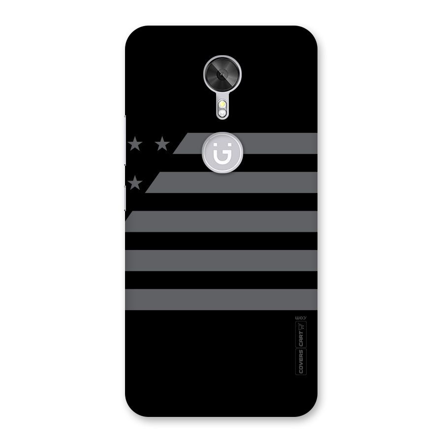 Grey Star Striped Pattern Back Case for Gionee A1
