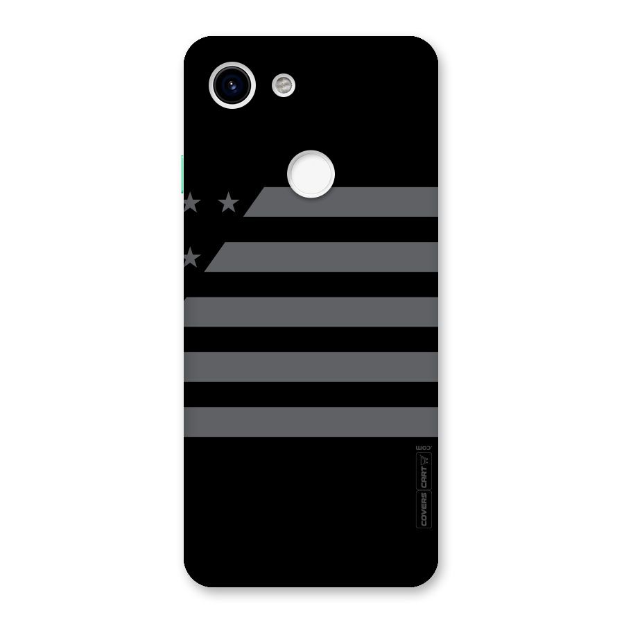 Grey Star Striped Pattern Back Case for Google Pixel 3