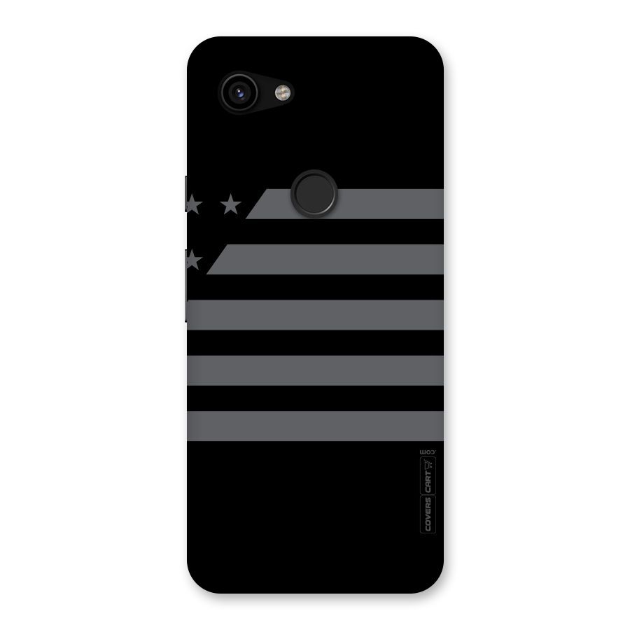 Grey Star Striped Pattern Back Case for Google Pixel 3a