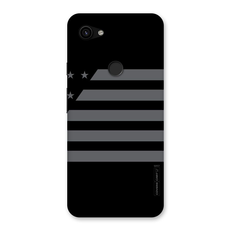 Grey Star Striped Pattern Back Case for Google Pixel 3a XL