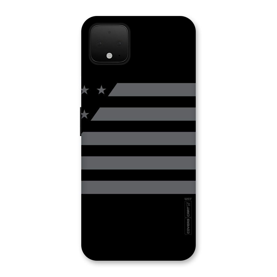 Grey Star Striped Pattern Back Case for Google Pixel 4 XL