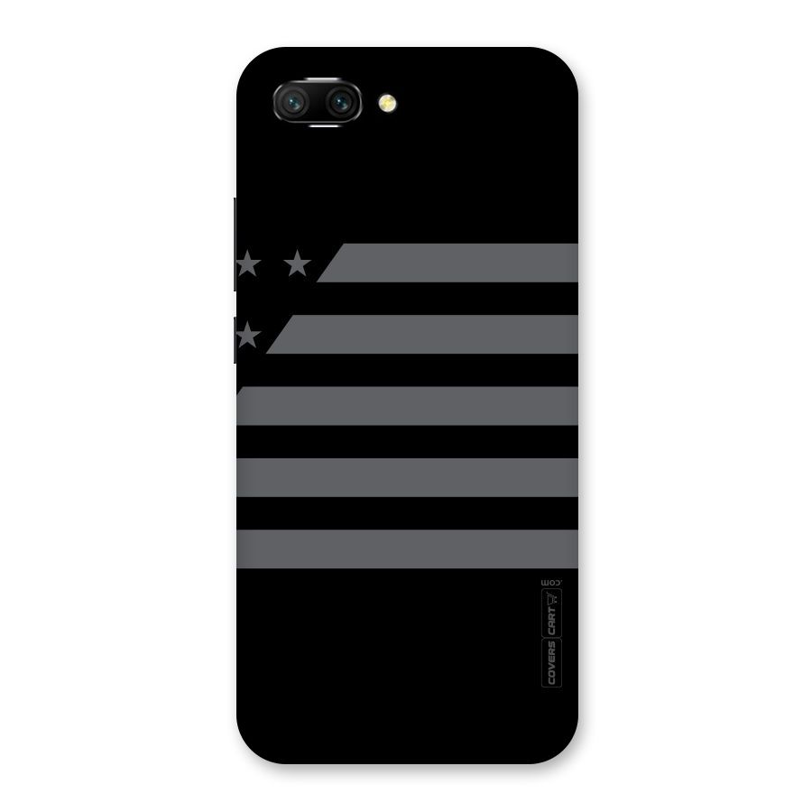 Grey Star Striped Pattern Back Case for Honor 10