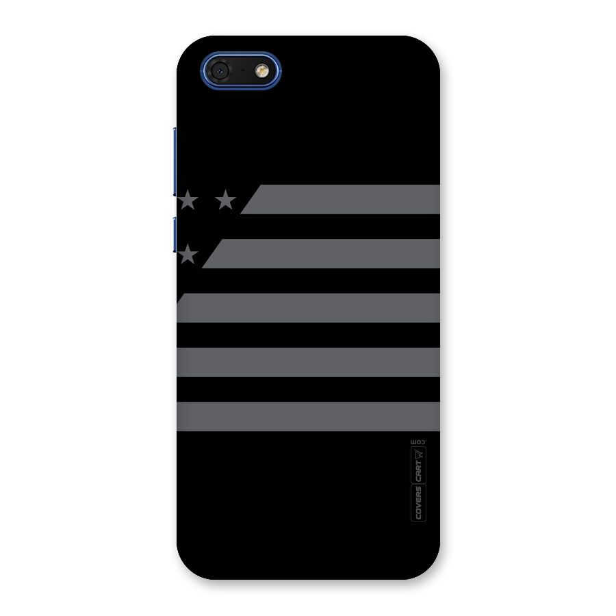 Grey Star Striped Pattern Back Case for Honor 7s