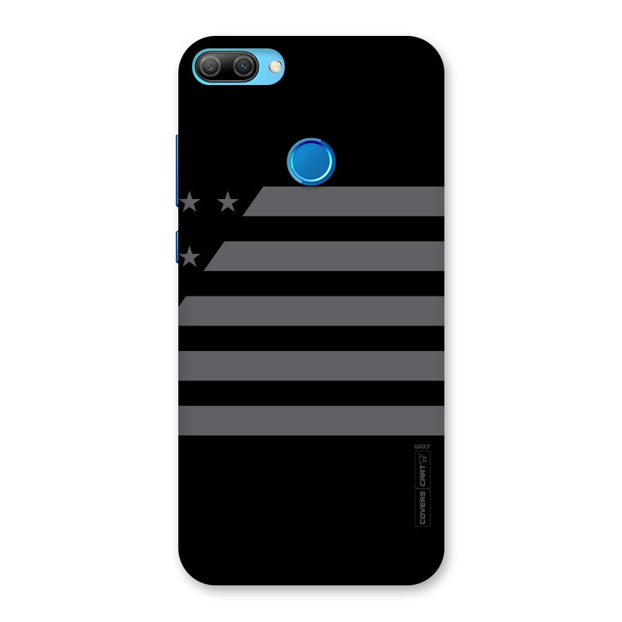 Grey Star Striped Pattern Back Case for Honor 9N