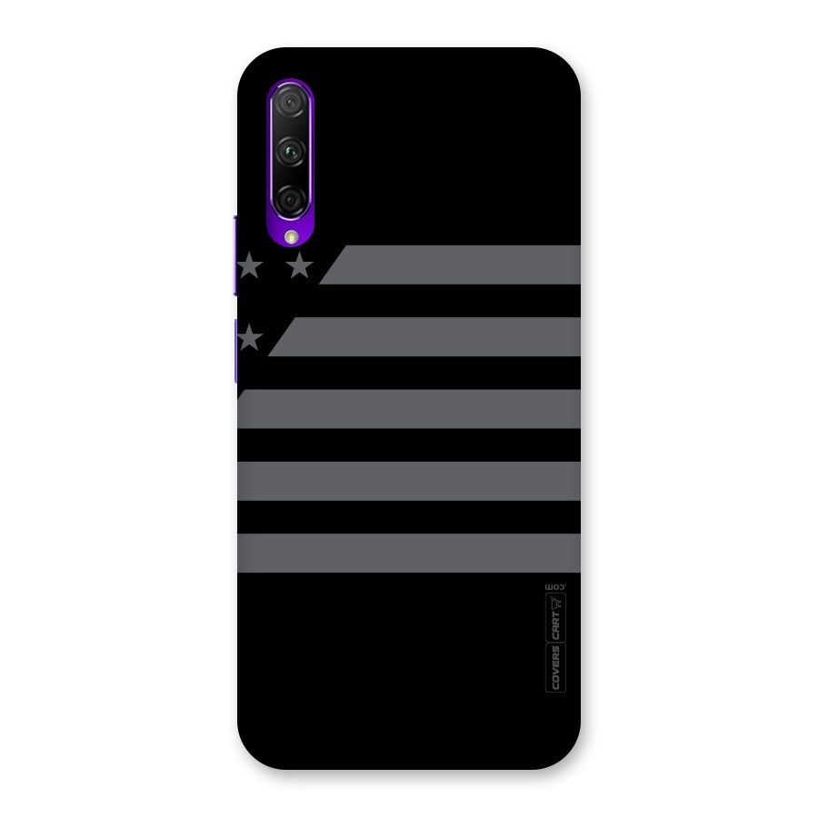Grey Star Striped Pattern Back Case for Honor 9X Pro