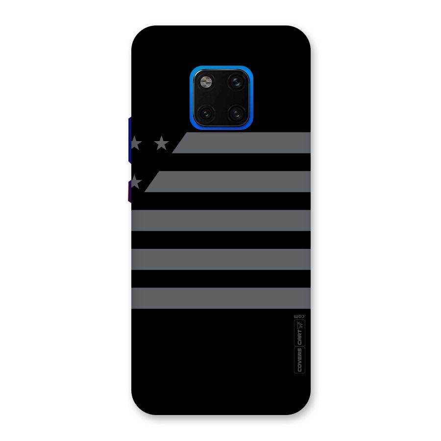 Grey Star Striped Pattern Back Case for Huawei Mate 20 Pro