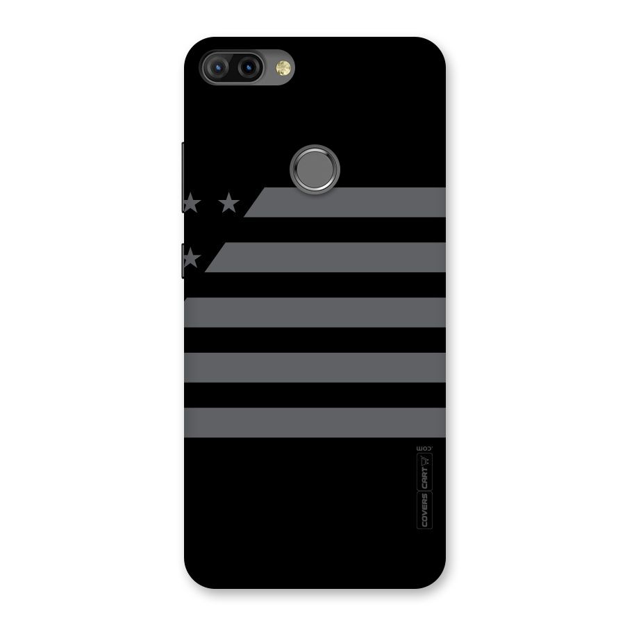 Grey Star Striped Pattern Back Case for Infinix Hot 6 Pro