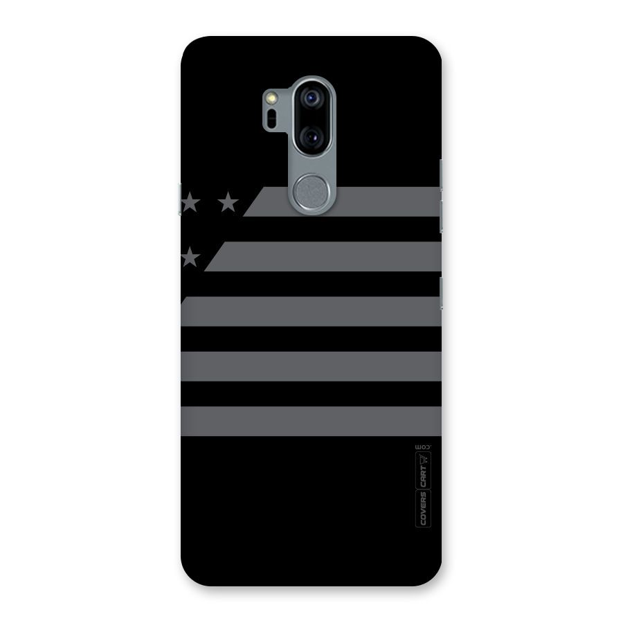 Grey Star Striped Pattern Back Case for LG G7