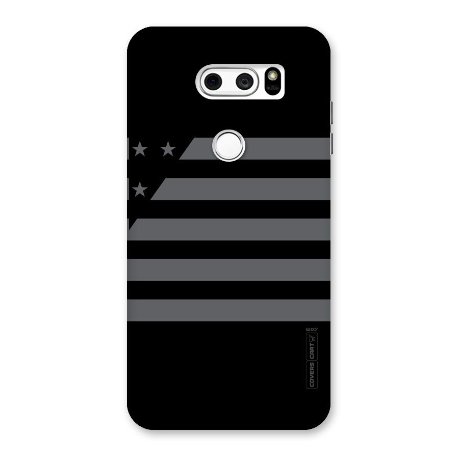 Grey Star Striped Pattern Back Case for LG V30