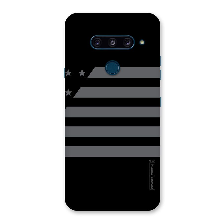 Grey Star Striped Pattern Back Case for LG  V40 ThinQ