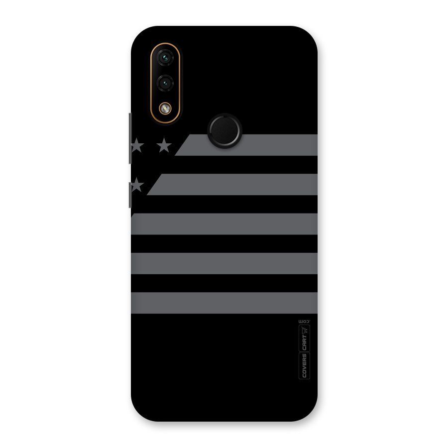 Grey Star Striped Pattern Back Case for Lenovo A6 Note