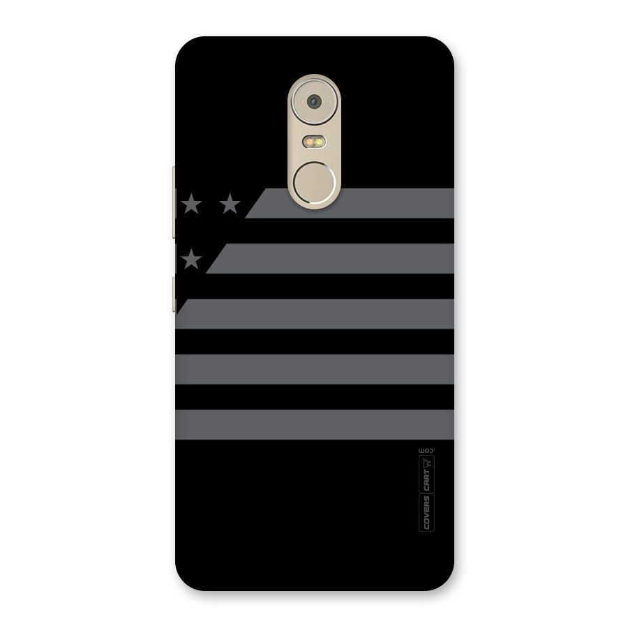 Grey Star Striped Pattern Back Case for Lenovo K6 Note