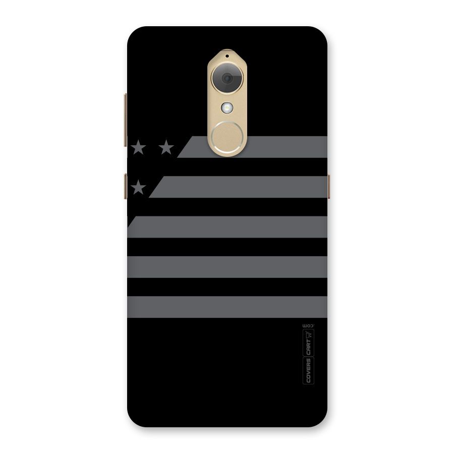 Grey Star Striped Pattern Back Case for Lenovo K8
