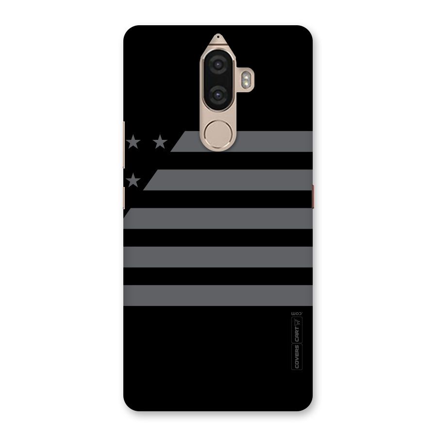 Grey Star Striped Pattern Back Case for Lenovo K8 Note